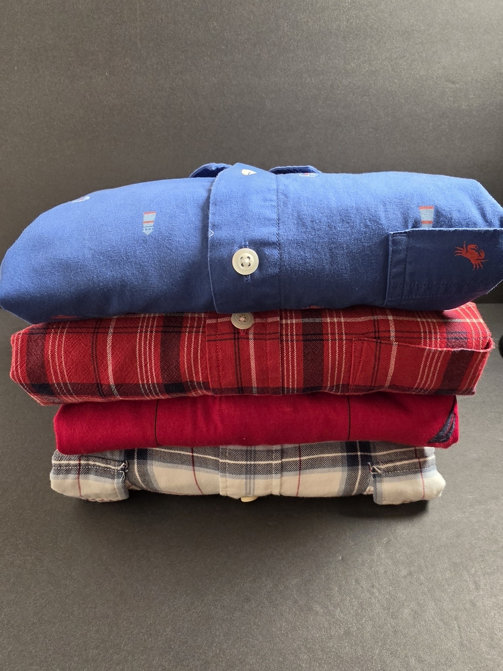 Bundle Of 4. 1 Nautica Button-Up Shirt Embroidered Crab Accent And 3 More
